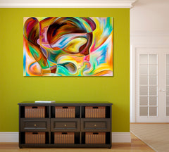 Modern Design of Human Emotions In Colors And Shapes Abstract Art Print Artesty 1 panel 24" x 16" 