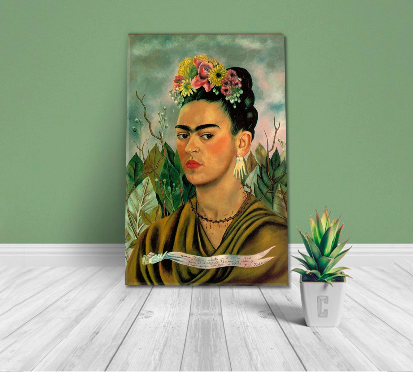 FRIDA KAHLO  Canvas Print - Vertical Fine Art Artesty 1 Panel 16"x24" 