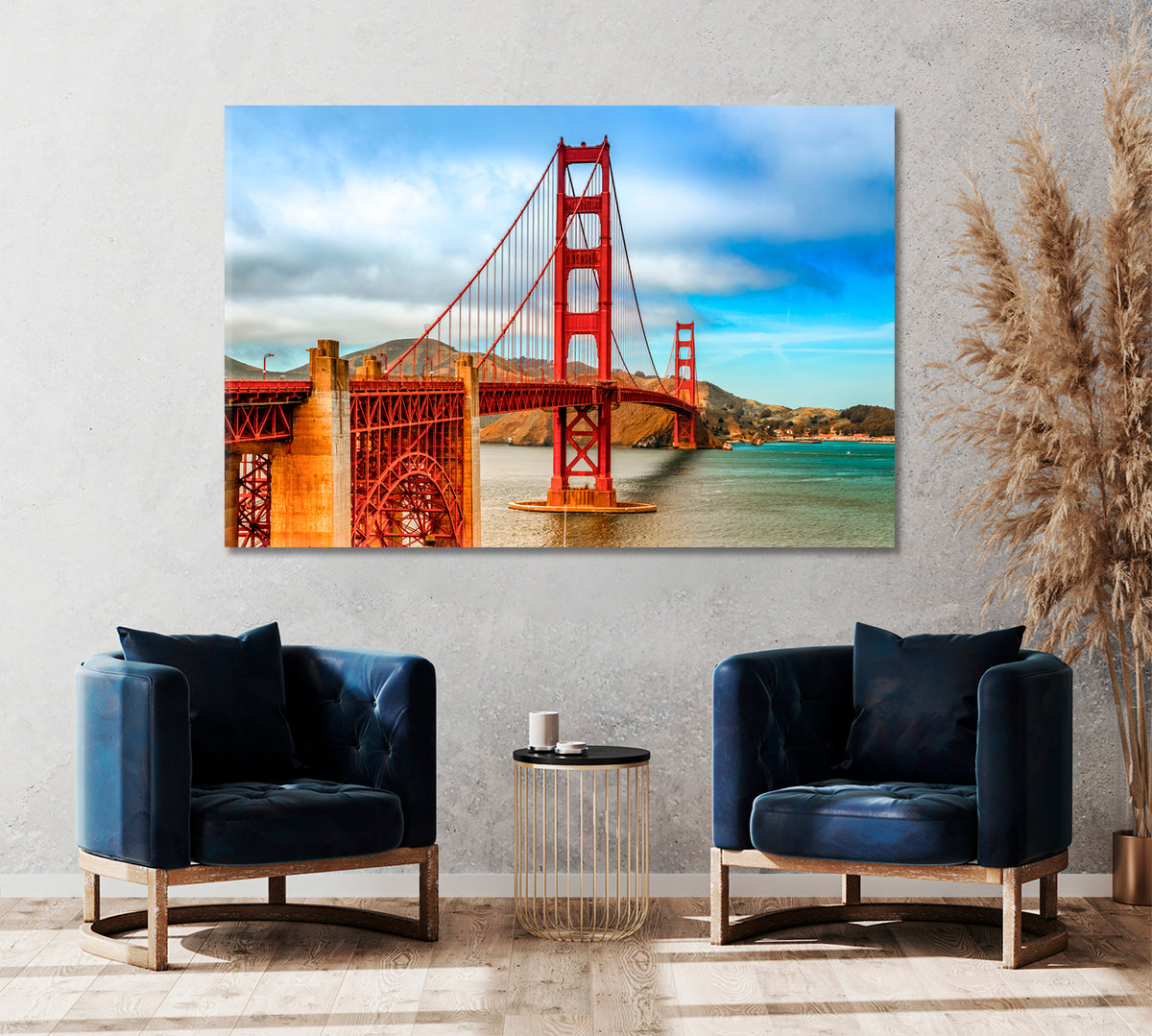 Famous Golden Gate Bridge San Francisco Poster Cities Wall Art Artesty 1 panel 24" x 16" 