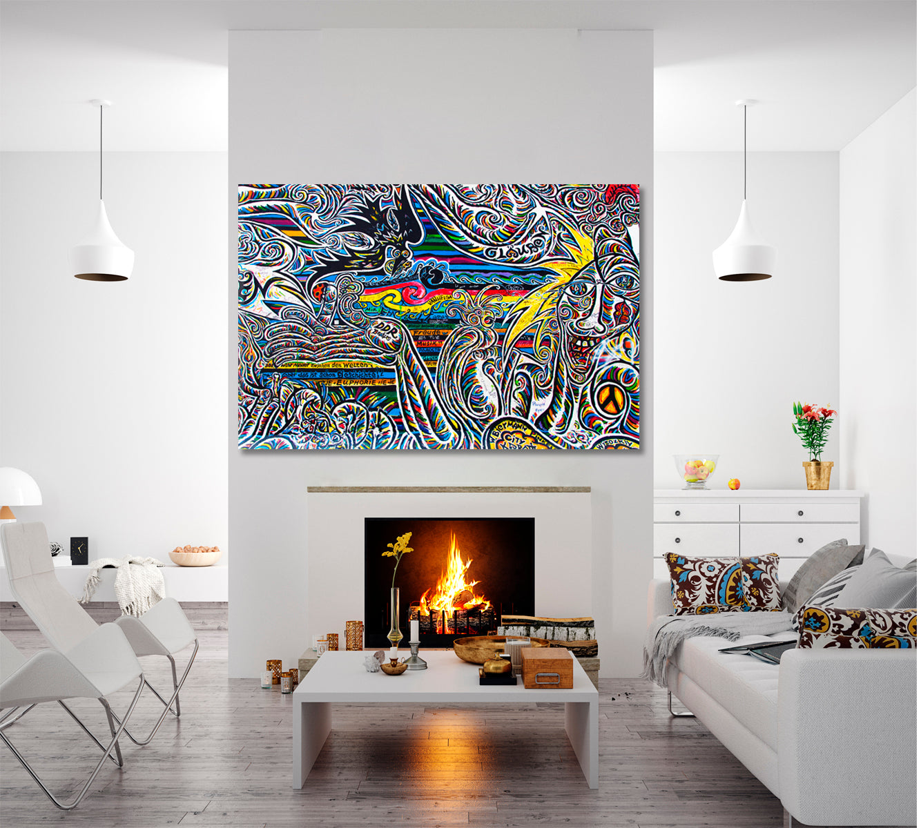 Abstract Expressionism Graffiti Street Art Berlin Wall Germany Canvas Print Abstract Art Print Artesty   