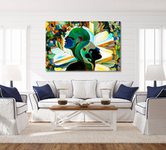 We Are The World, Colors And Forms Abstract Design Consciousness Art Artesty 1 panel 24" x 16" 