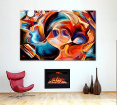 Lovers And Universe Abstract Art Print Artesty 1 panel 24" x 16" 