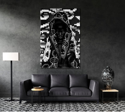 BLACK LIVES MATTER Modern Trendy Art Black Beauty Africa - V Canvas Print Artesty   