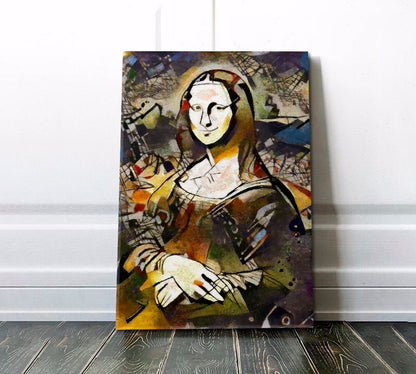 MONA LISA  Abstract Cntemporary Style - Vertical Fine Art Artesty   