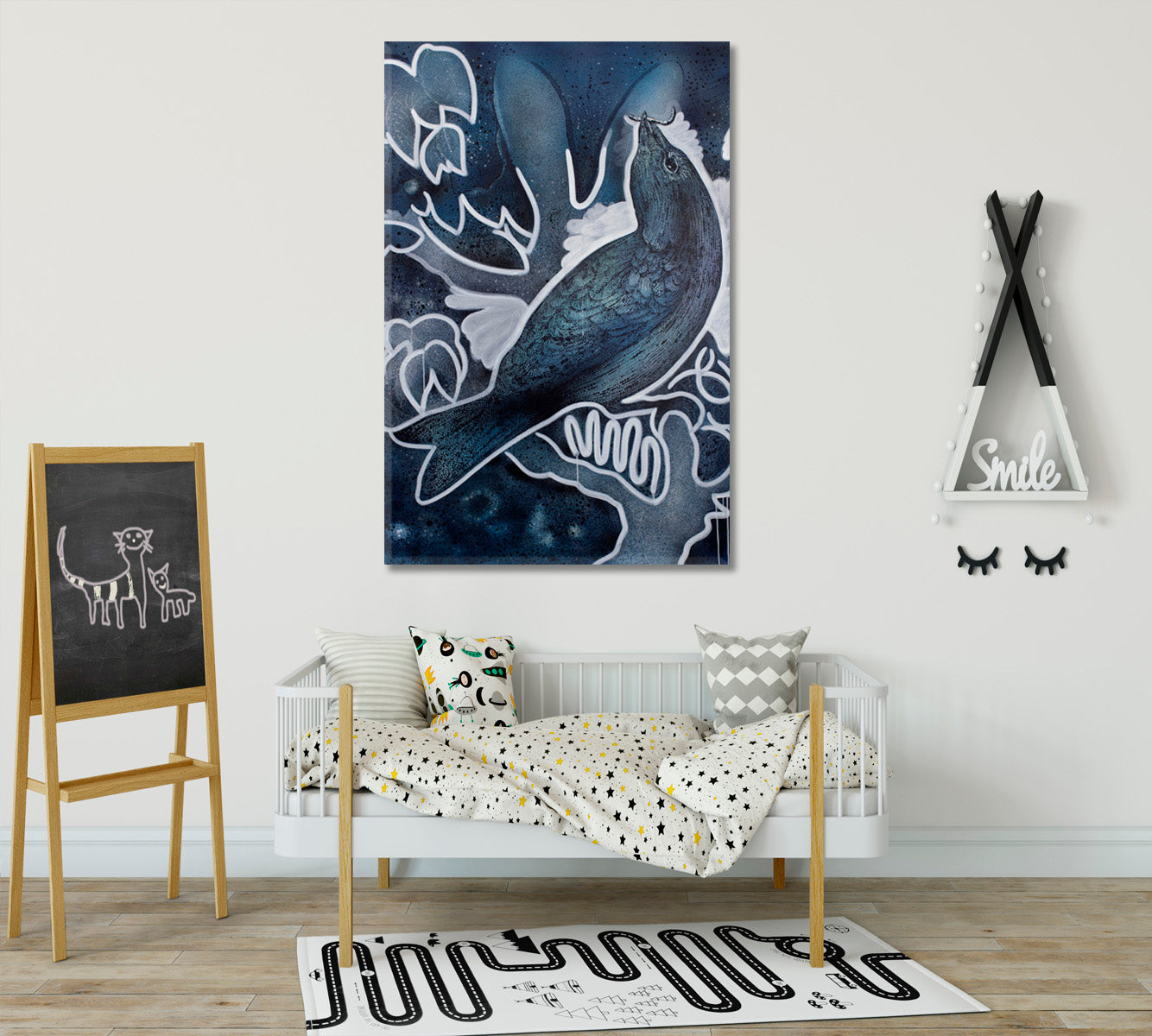 BIRD Abstract Impressionism Hilma Klint Style Forms Shapes Lines - V Fine Art Artesty   