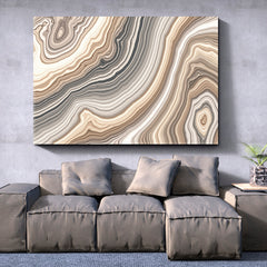 Beige Marble Pattern Curly Veins Abstract Soft Tones Abstract Art Print Artesty   