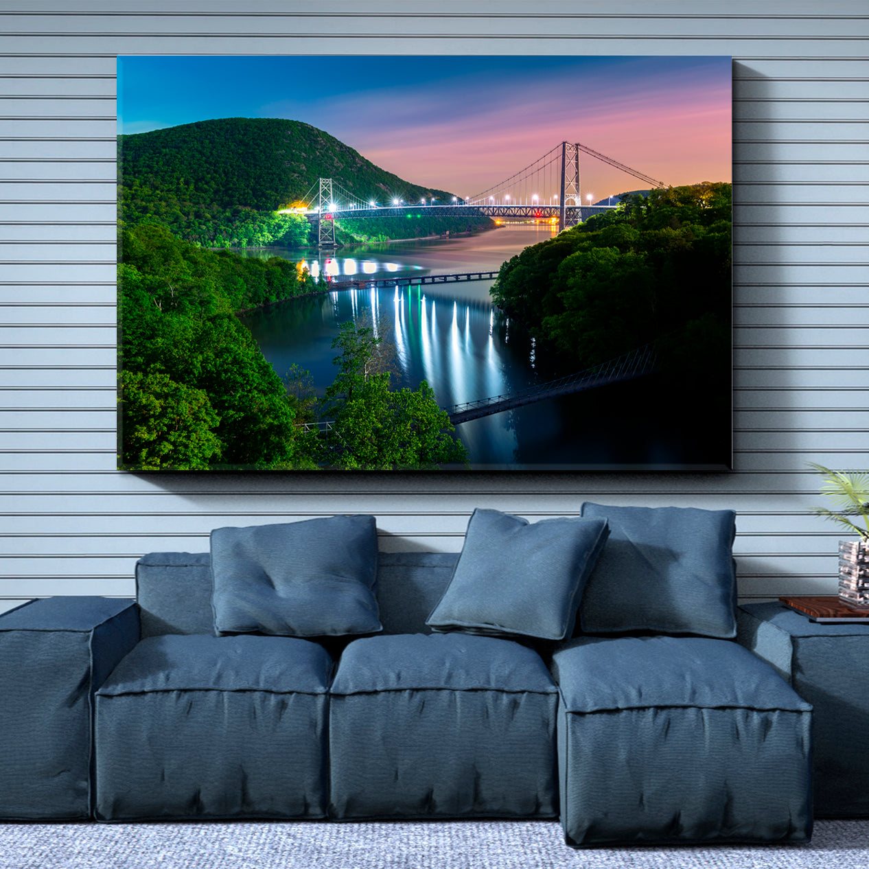 Bear Mountain Bridge Hudson River Valley New York State Famous Landmarks Artwork Print Artesty   