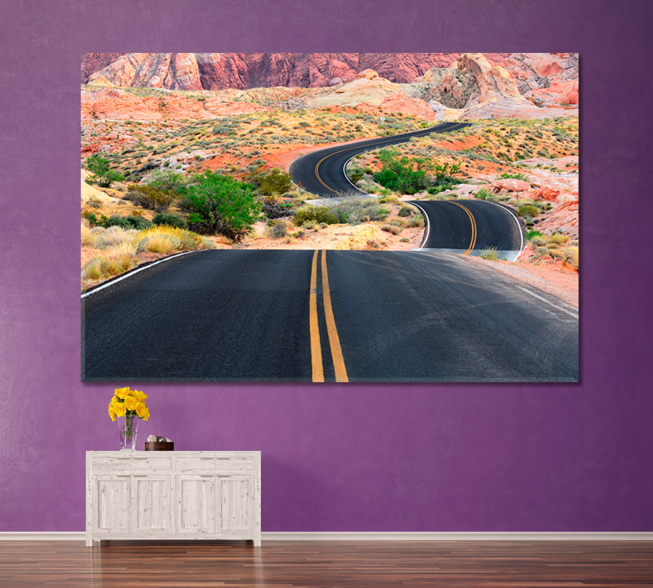 ROADS TRAILS PATHS Valley of Fire State Park Nevada Canvas Print Traveling Around Ink Canvas Print Artesty   