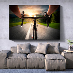 SPORT Track Cyclist Riding Road Motivation Sport Poster Print Decor Artesty 1 panel 24" x 16" 