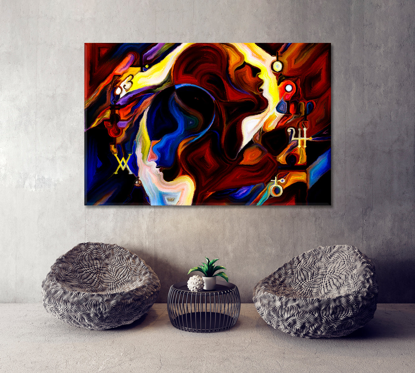 Interplay Abstract Art Print Artesty 1 panel 24" x 16" 