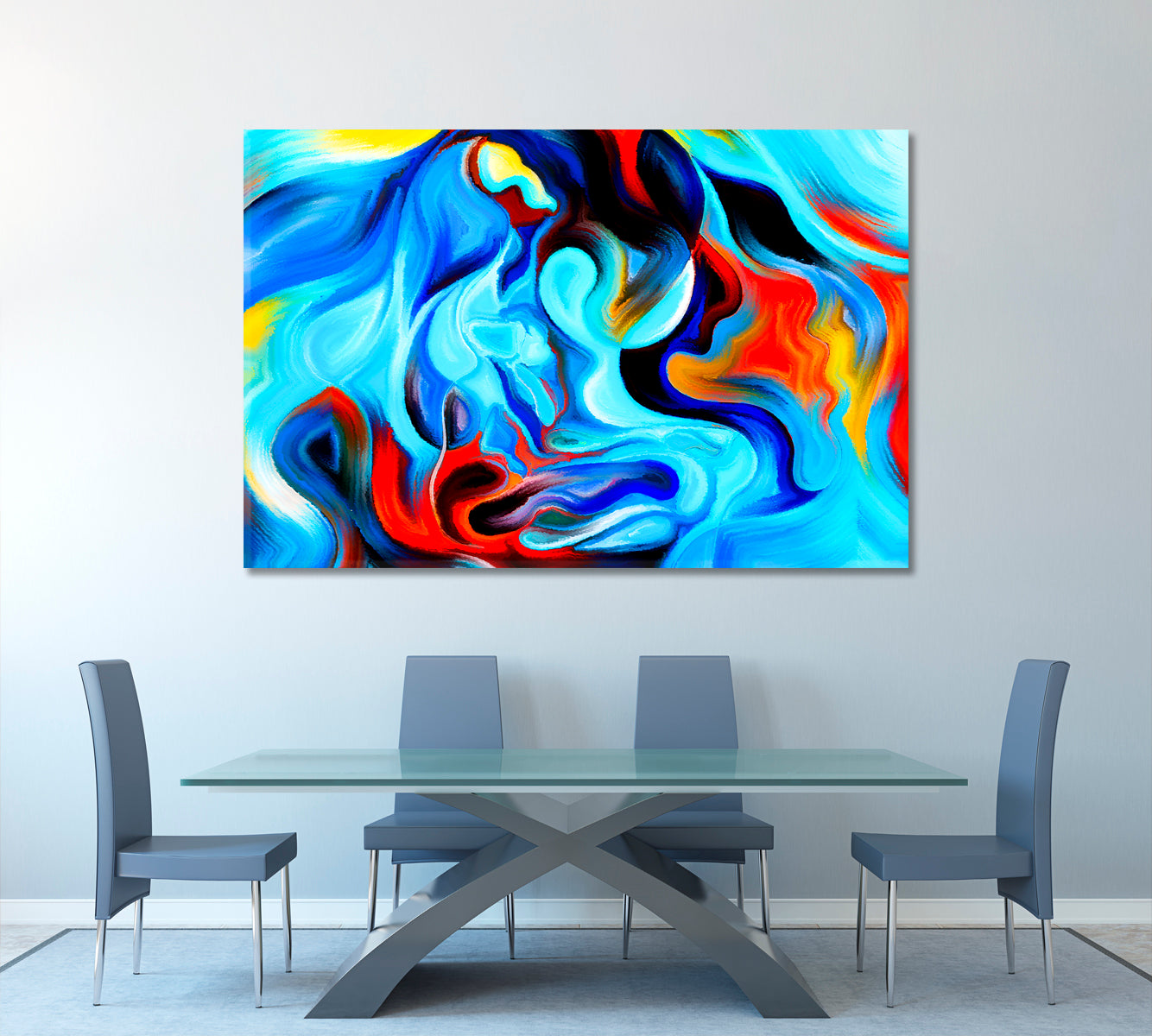 Color And Motion Abstract Art Print Artesty 1 panel 24" x 16" 