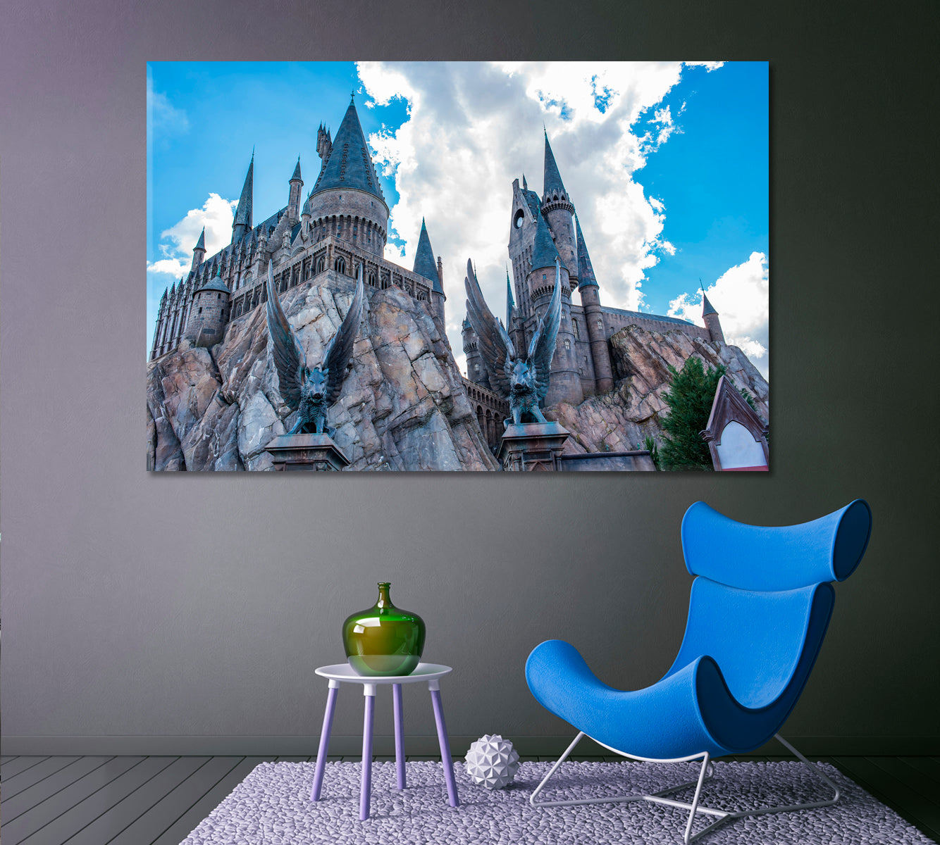 Harry Potter Universal's Islands of Adventure Orlando Florida Poster Famous Landmarks Artwork Print Artesty   