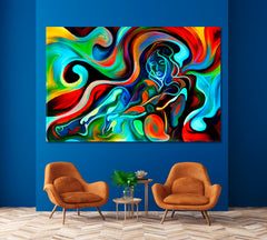 Precognition and Inner Vision Abstract Art Print Artesty 1 panel 24" x 16" 