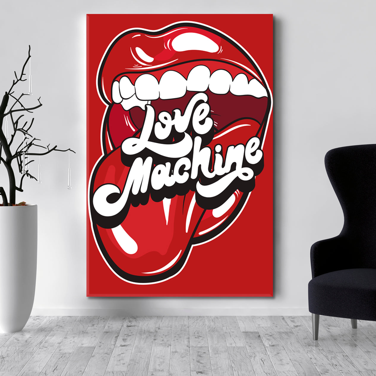 Love Machine Open Mouth Poster Pop Art Canvas Print Artesty   