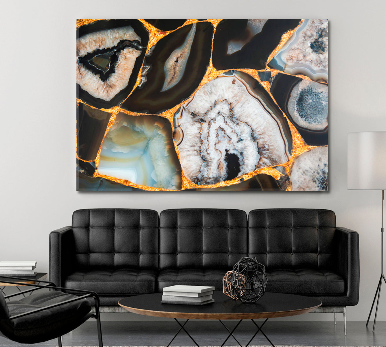 Abstract Marble Agate Poster Abstract Art Print Artesty 1 panel 24" x 16" 