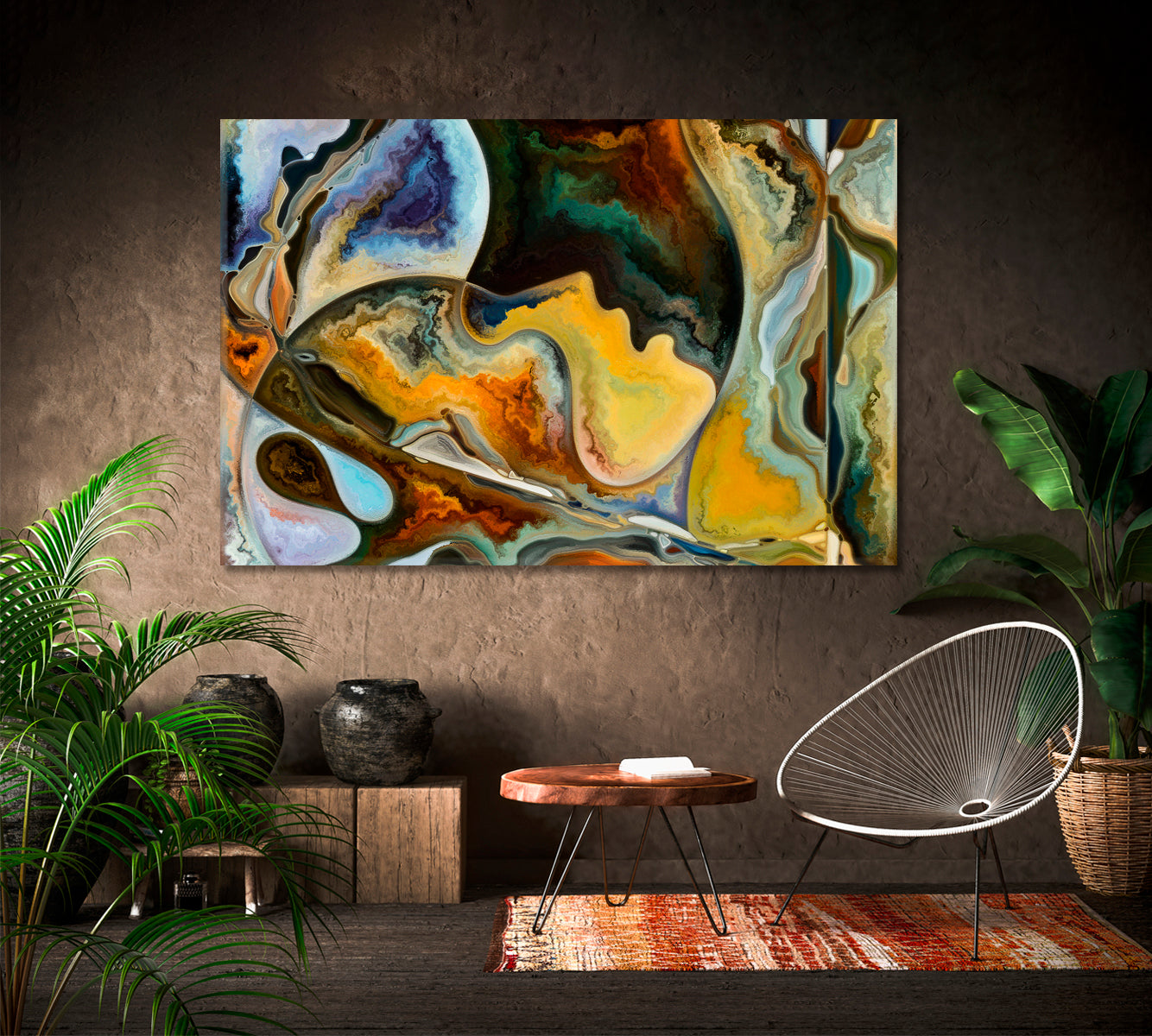 EYE CATCHING PATTERNS  Perfect Harmony of Colors and Lines Consciousness Art Artesty 1 panel 24" x 16" 