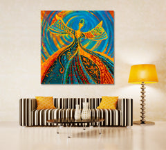 Traditional Sufi African Painting Abstract Abstract Art Print Artesty   