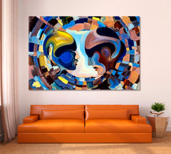 Converging to Infinity Abstract Art Print Artesty 1 panel 24" x 16" 