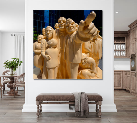 ILLUMINATED CROWD Montreal Canada Urban Architecture - S Cities Wall Art Artesty   