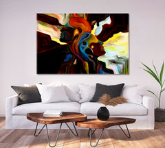 Psychedelic Love of Nature Abstract Patterns Abstract Art Print Artesty 1 panel 24" x 16" 
