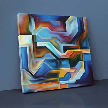 Interplay Abstraction Square Panel Abstract Art Print Artesty   