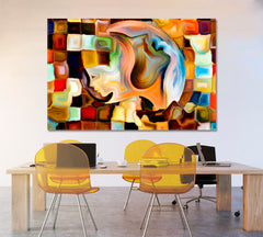 MIND COLORS Consciousness Abstract Art Print Artesty 1 panel 24" x 16" 