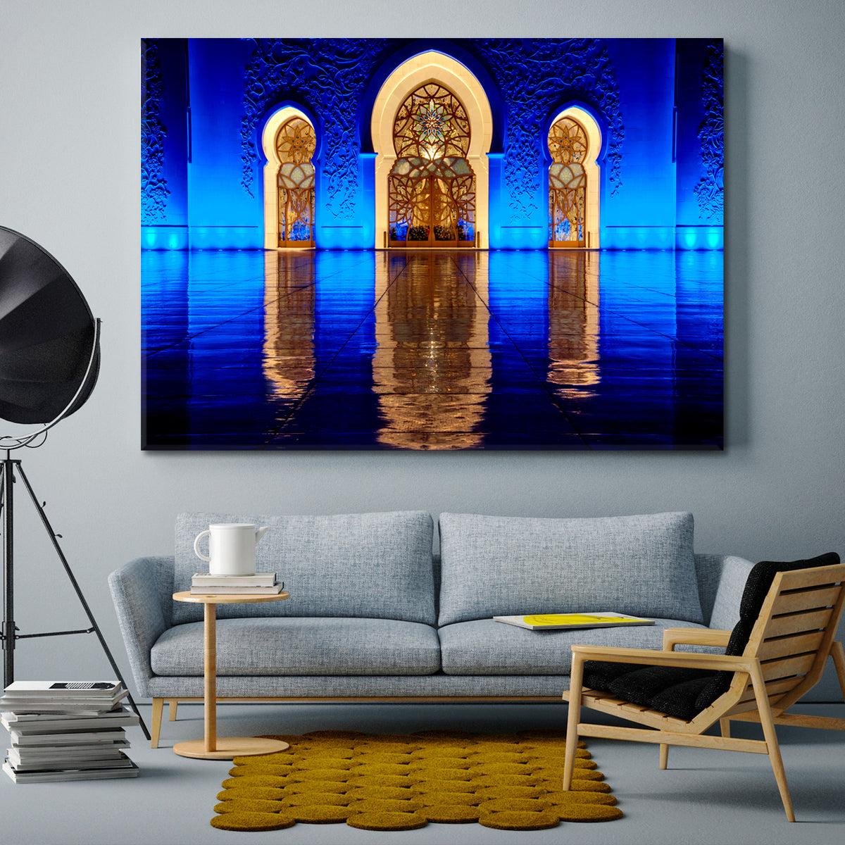 ARCHITECTURE Main Gate Grand Mosque Abu Dhabi Cities Wall Art Artesty 1 panel 24" x 16" 