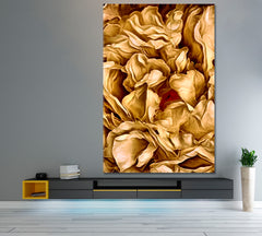 Peony Flower Petals Abstract Pattern Canvas Print - Vertical Abstract Art Print Artesty   