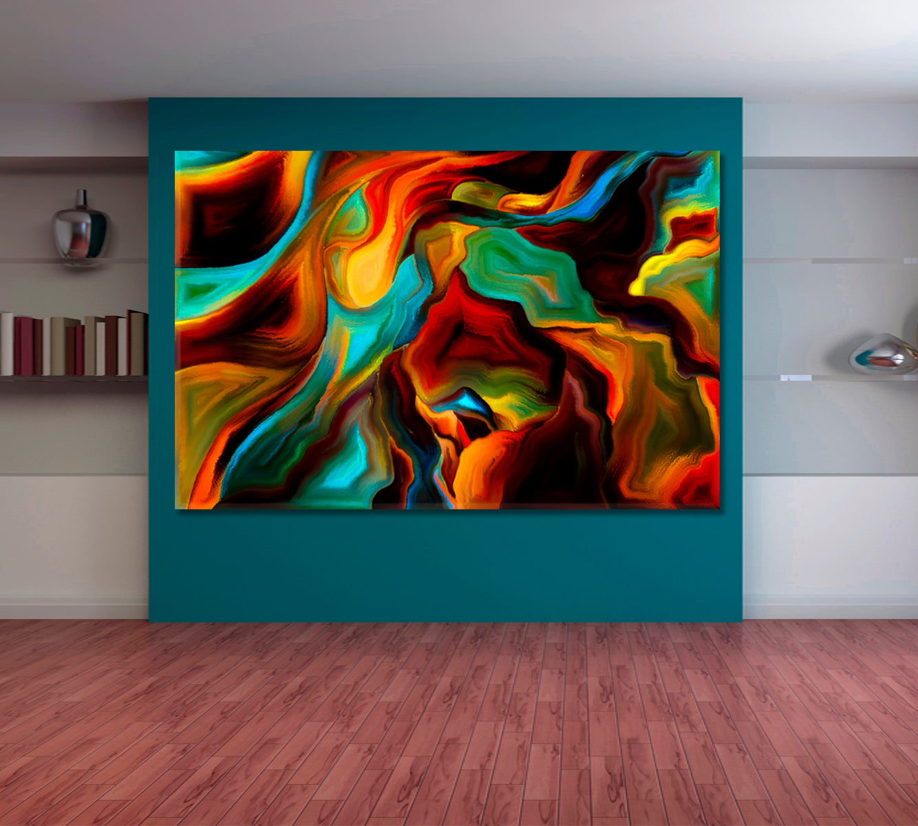 Inside Of Colors And Forms Abstract Design Abstract Art Print Artesty 1 panel 24" x 16" 