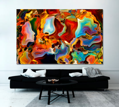 Human Mind Colorful Abstract Shapes Abstract Art Print Artesty   