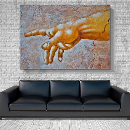 HAND OF GOD Religious Da Vinci Style Religious Modern Art Artesty   