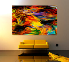 ABSTRACT ART BEAUTIFUL  Interlacing of Colored Lines Abstract Art Print Artesty 1 panel 24" x 16" 