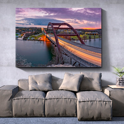 Pennybacker Bridge Austin Texas Panoramic Landscape Cities Wall Art Artesty   