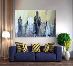 Abstract City Cities Wall Art Artesty 1 panel 24" x 16" 