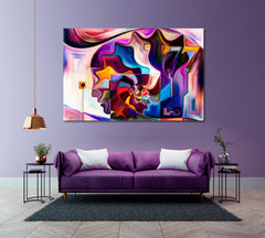 World And Shapes Consciousness Contemporary Art Artesty 1 panel 24" x 16" 