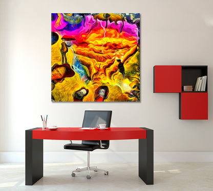 MEN'S MIND PUZZLE Surreal Сonsciousness Art Composition Surreal Fantasy Large Art Print Décor Artesty   