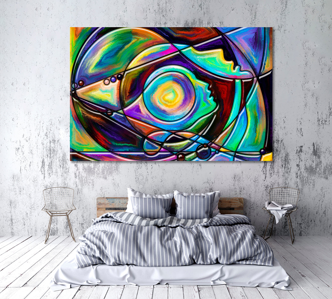 Double Ego Abstraction Abstract Art Print Artesty 1 panel 24" x 16" 