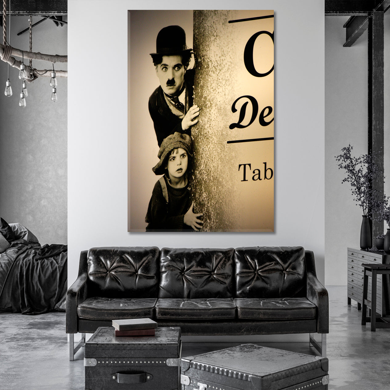 CHARLIE CHAPLIN Film Scene Celebs Canvas Print Artesty   