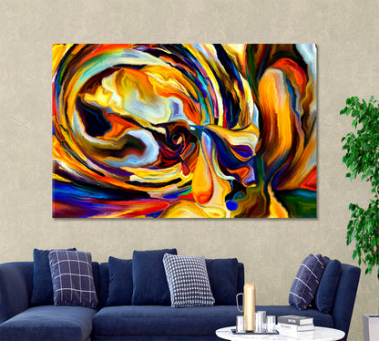 Colors Interplay Abstract Art Print Artesty 1 panel 24" x 16" 