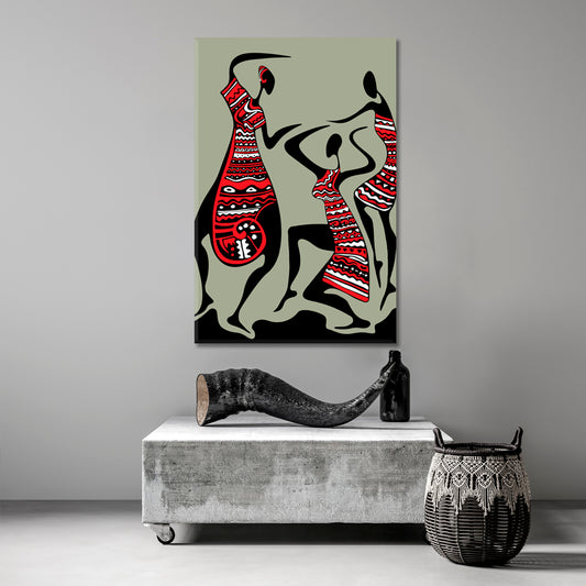 Abstract African Art Tribal Dance Women Abstract Art Print Artesty   