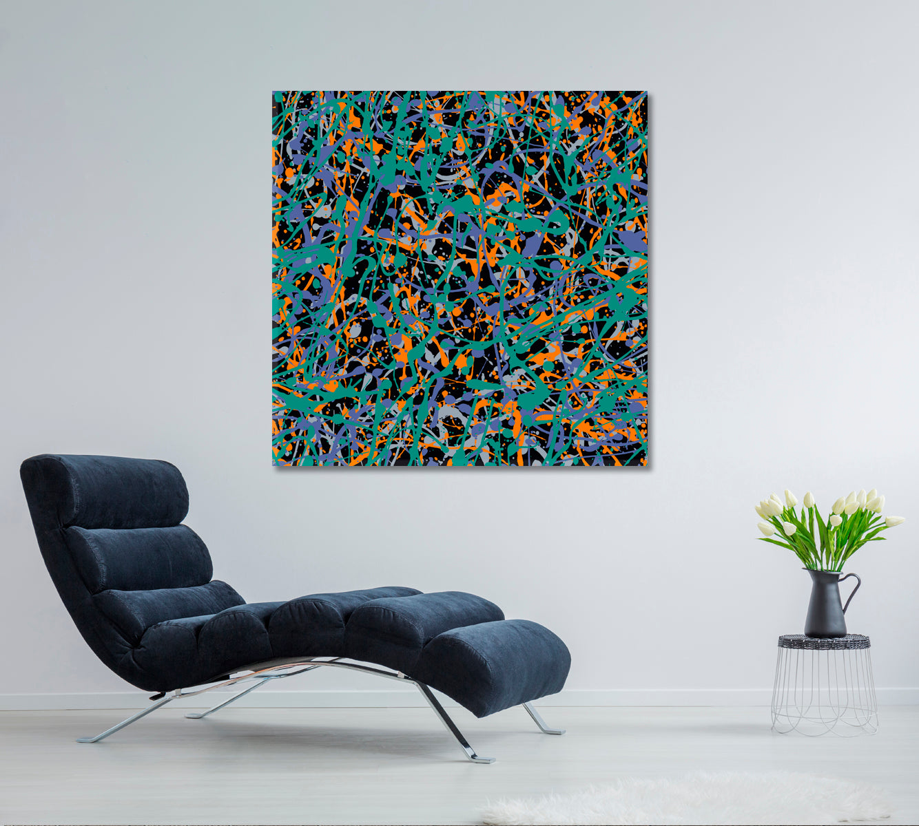 Paint Splatter Abstract Painting 104 by Bob Smerecki
