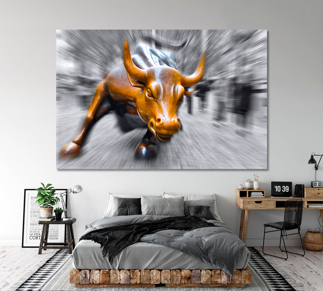 Charging Bull symbol of the New York NEW YORK CITY NY USA Cities Wall Art Artesty 1 panel 24" x 16" 