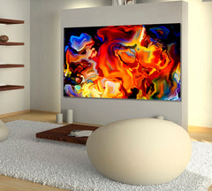 Vivid Colors Abstract Design Abstract Art Print Artesty 1 panel 24" x 16" 