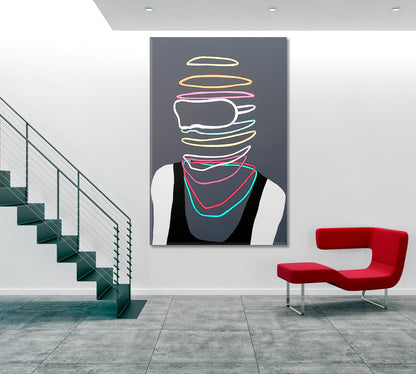 ALLURE | Figurative Forms Contemporary Abstract Art Canvas Print - Vertical Contemporary Art Artesty   