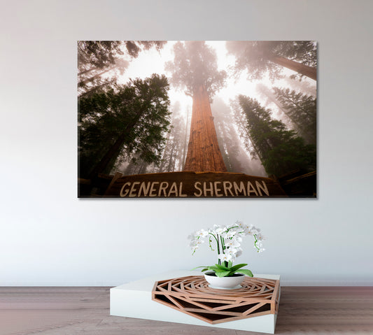 Giant Sequoia Tree General Sherman Sequoia National Park California USA Famous Landmarks Artwork Print Artesty 1 panel 24" x 16" 