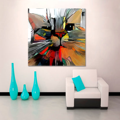 CAT Vivid Abstract Expressionist Art Abstract Art Print Artesty   