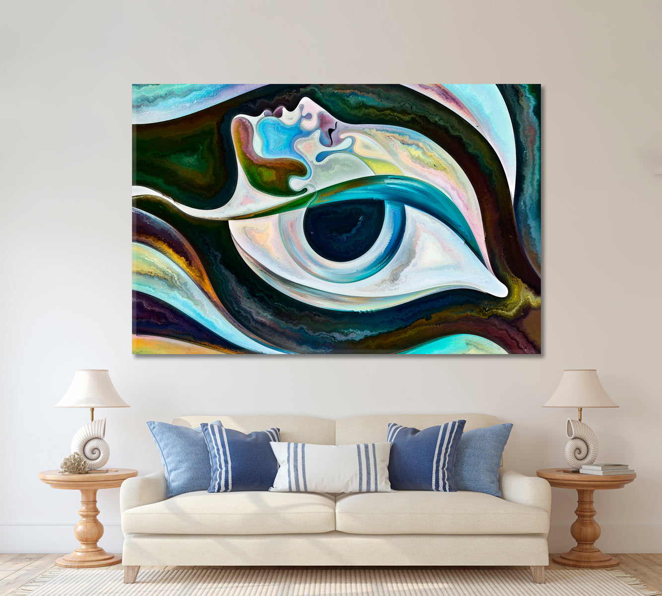 EVIL EYE Vibrant Patterns Contemporary Art Consciousness Art Artesty 1 panel 24" x 16" 