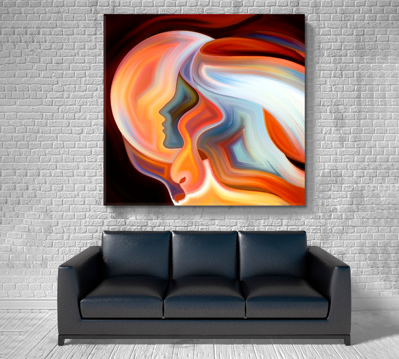 MODERN ART Interlacing Colored Lines Abstract Art Print Artesty   