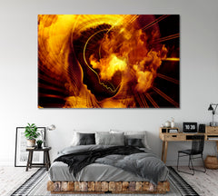 Abstract Fractal Forms Imagination Consciousness Art Artesty 1 panel 24" x 16" 