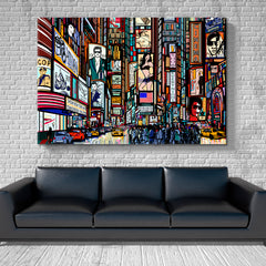 URBAN New York City Street Time Square Abstract Modern Style Abstract Art Print Artesty   